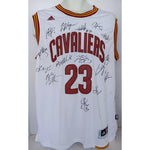 Load image into Gallery viewer, LeBron James Cleveland Cavaliers 2015-16 NBA champs team signed jersey with proof
