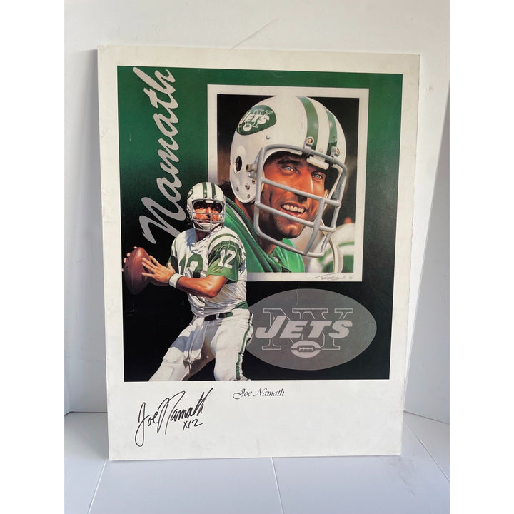 Joe Namath 24 x18 inches mounted lithograph signed with proof