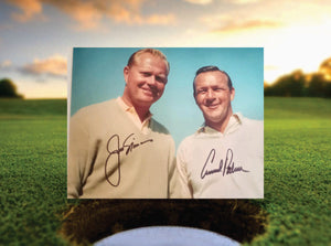 Arnold Palmer & Jack Nicklaus 8 x 10 color photo signed with proof