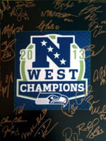 Load image into Gallery viewer, Russell Wilson Pete Carroll Richard Sherman Marshawn Lynch 2013 14 SB champ Seattle Seahawks team signed 16 x 20 photo with proof
