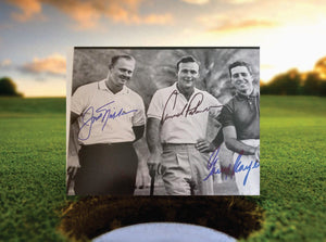 Jack Nicklaus Arnold Palmer Gary Player 8 x 10 photo signed with proof