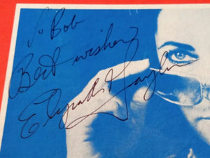 Elizabeth Taylor original movie lobby card signed to Bob best wishes Elizabeth Taylor