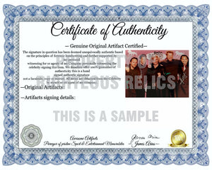 Kirk Hammett, James Hetfield, Lars Ulrich, Jason Newsted, Metallica 16 x 20 photo signed with proof
