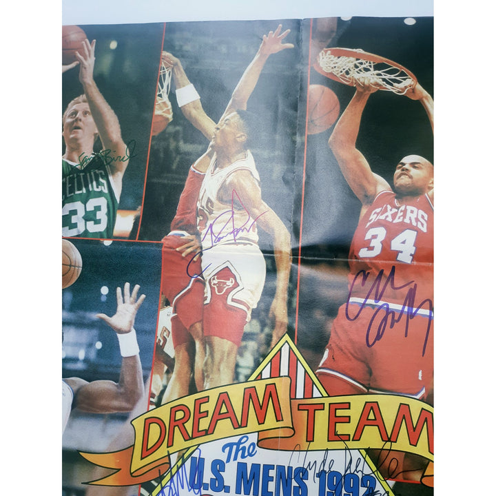 Dream Team Michael Jordan, Magic Johnson, Larry Bird 1992 USA Gold Medal winning basketball team poster