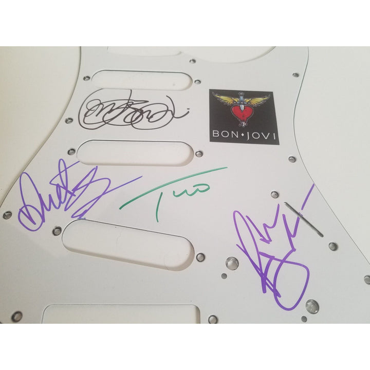 Richie Sambora Jon Bon Jovi Bon Jovi pickguard signed - Awesome Artifacts 