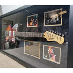 Load image into Gallery viewer, W. Axel Rose Slash Guns N Roses Band signed and framed guitar with proof..
