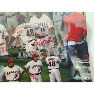 Jared Weaver Hideki Matsui Kendry Morales Mike Scioscia  Garrett Anderson 18x12 photo signed