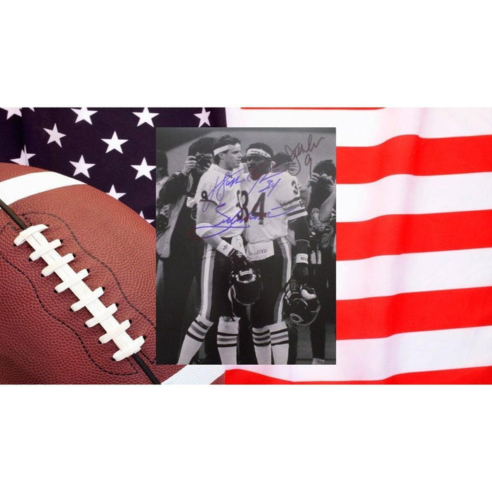 Walter Payton and Jim McMahon 8 by 10 signed photo