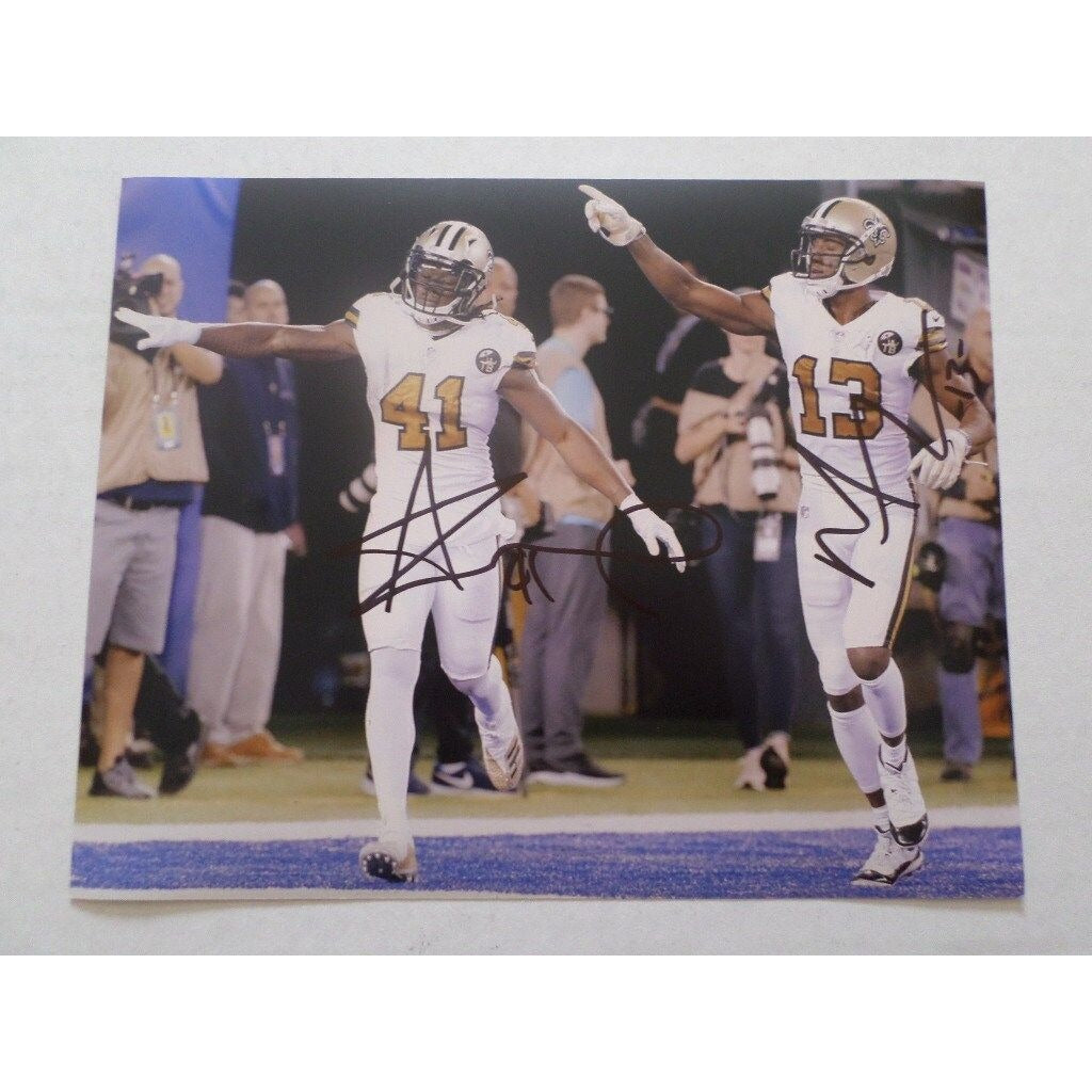 New Orleans Saints Alvin Kamara and Michael Thomas 8 x 10 signed photo