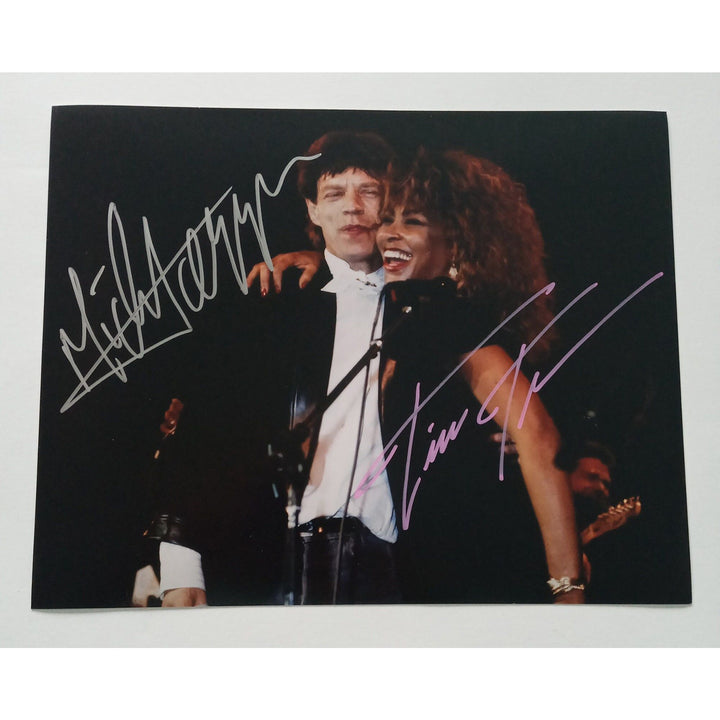 Mick Jagger and Tina Turner 8x10 signed photo with proof - Awesome Artifacts 