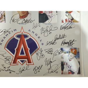 Anaheim Angels World Series champs Troy Glaus Tim salmon Garrett Anderson  Darrin Erstad 13x11 team signed