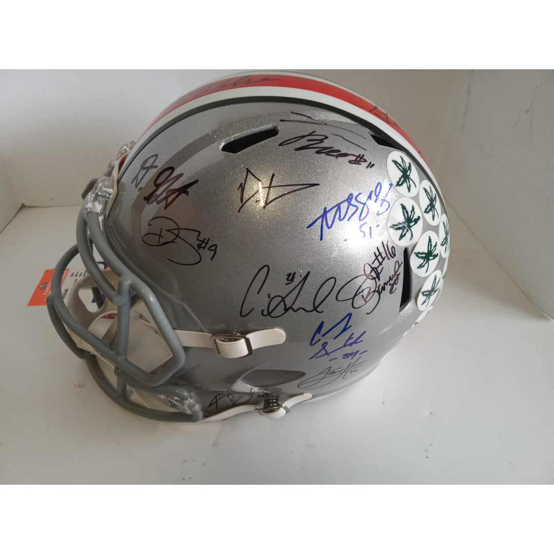 Ohio State Buckeyes Ezekiel Elliott national champions team signed replica  helmet - Awesome Artifacts 