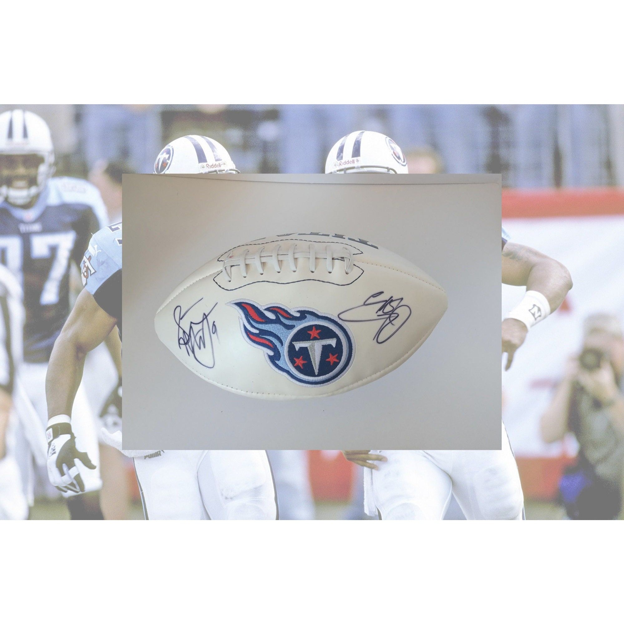 Eddie George Autographed Signed Framed Tennessee Titans Jersey