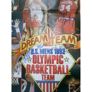 Dream Team Michael Jordan, Magic Johnson, Larry Bird 1992 USA Gold Medal winning basketball team poster