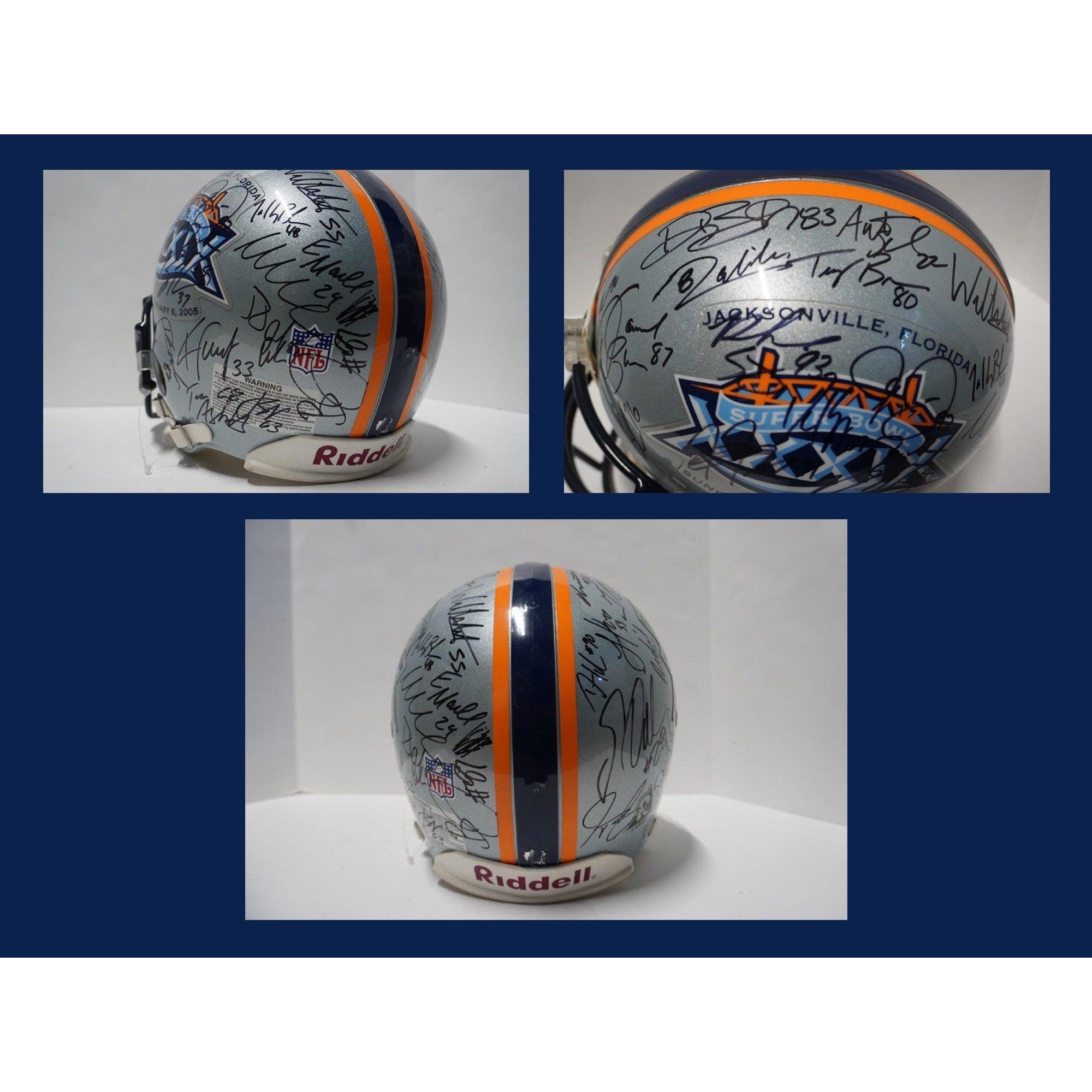Tom Brady New England Patriots 2004 Super Bowl pro model helmet team signed