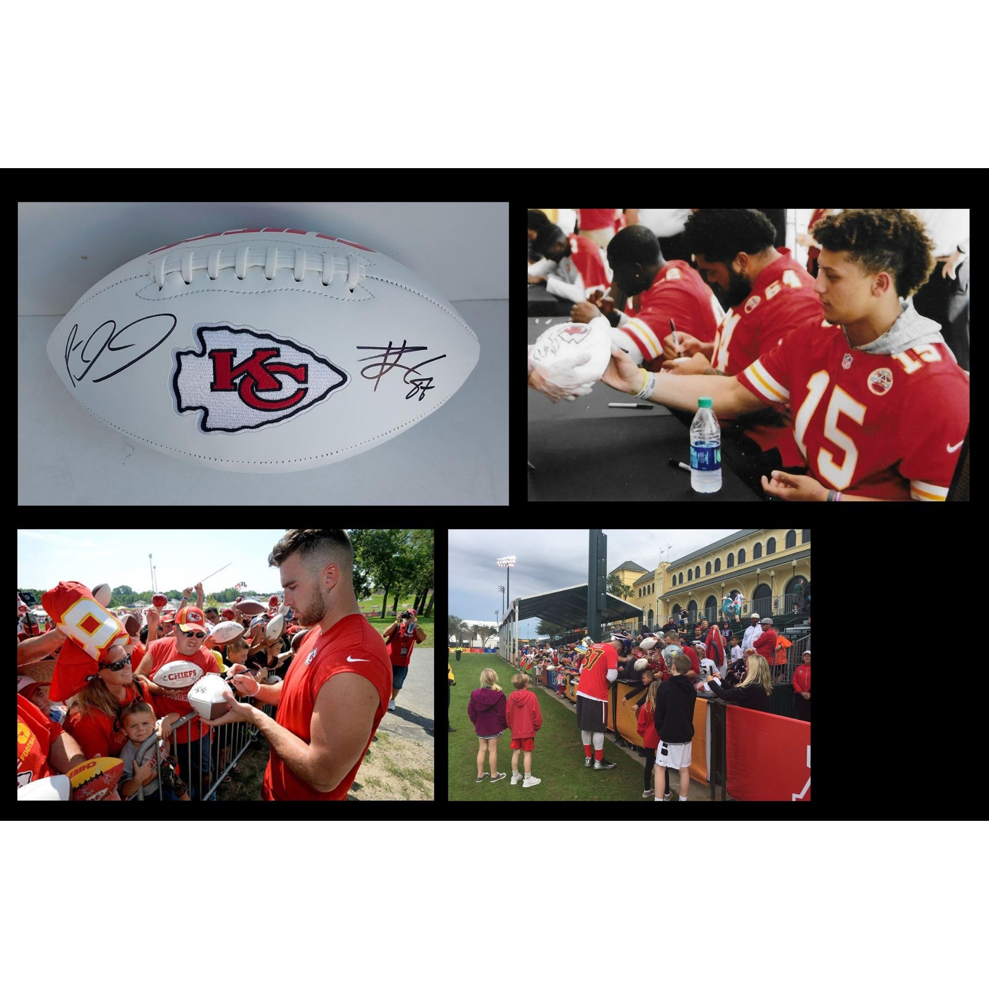 Kansas City Chiefs Full Size Official NFL Autograph Signature Series White  Panel Football by Wilson