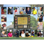 Load image into Gallery viewer, Masters Champions 35 in all with original Masters Tournament tickets signed Masters Flag and framed
