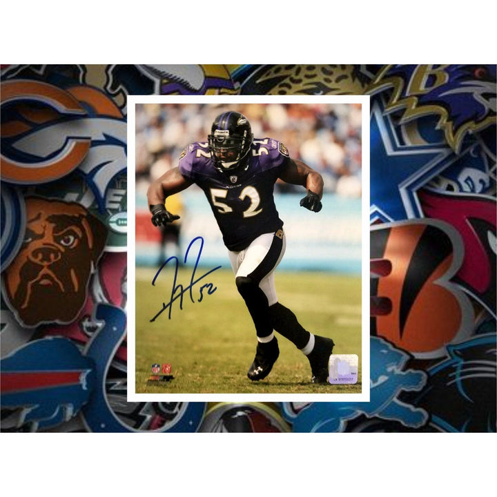 Ray Lewis Baltimore Ravens 8x10 photo signed