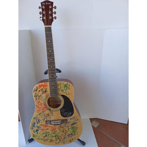 Tom Petty REM Fleetwood Mac Heart'80s Rock icons signed acoustic guitar with proof