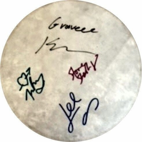 Grace Slick Jefferson Airplane tambourine signed