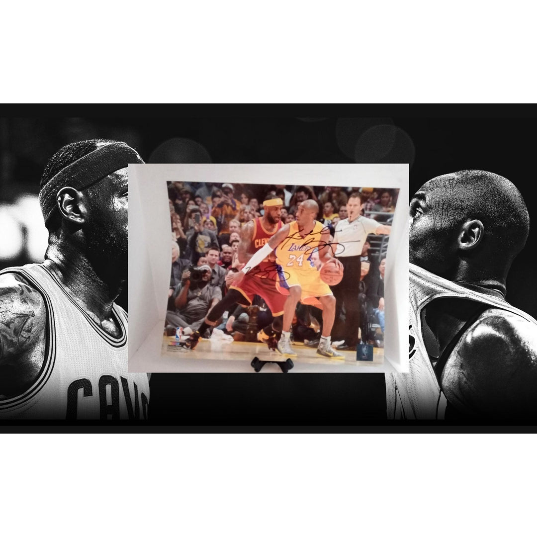 Kobe Bryant and LeBron James 16 x 20 photo signed with proof - Awesome Artifacts 