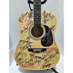 Load image into Gallery viewer, Michael Jackson , Mick Jagger, Madonna, Bruce Springsteen signed guitar with proof
