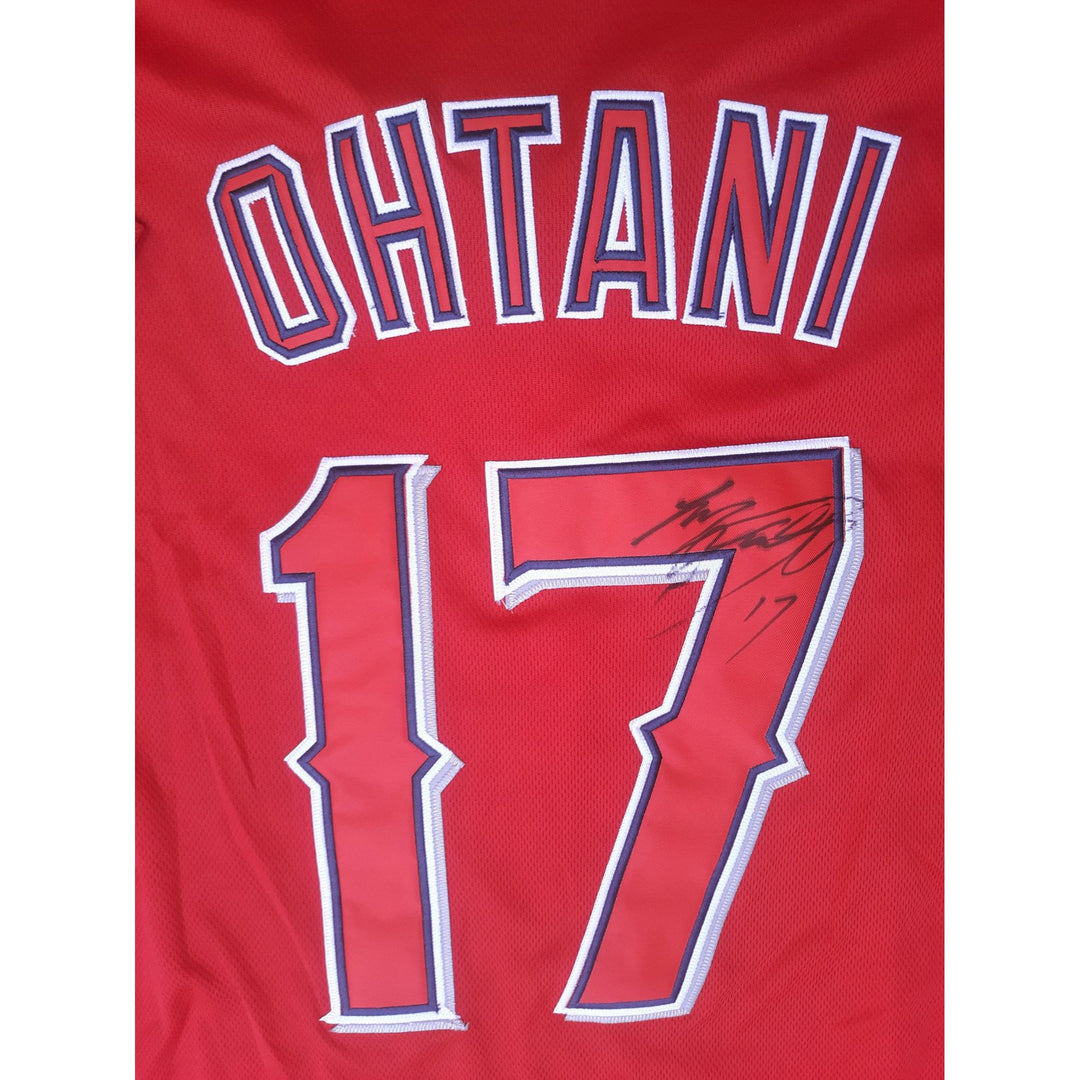 Shohei Ohtani Anaheim Angels authentic jersey signed with proof - Awesome Artifacts 