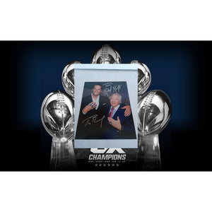 Tom Brady and Robert Kraft 8 x 10 photo with proof