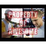 Load image into Gallery viewer, Julian Edelman and Rob Gronkowski 8 x 10 signed photo with proof
