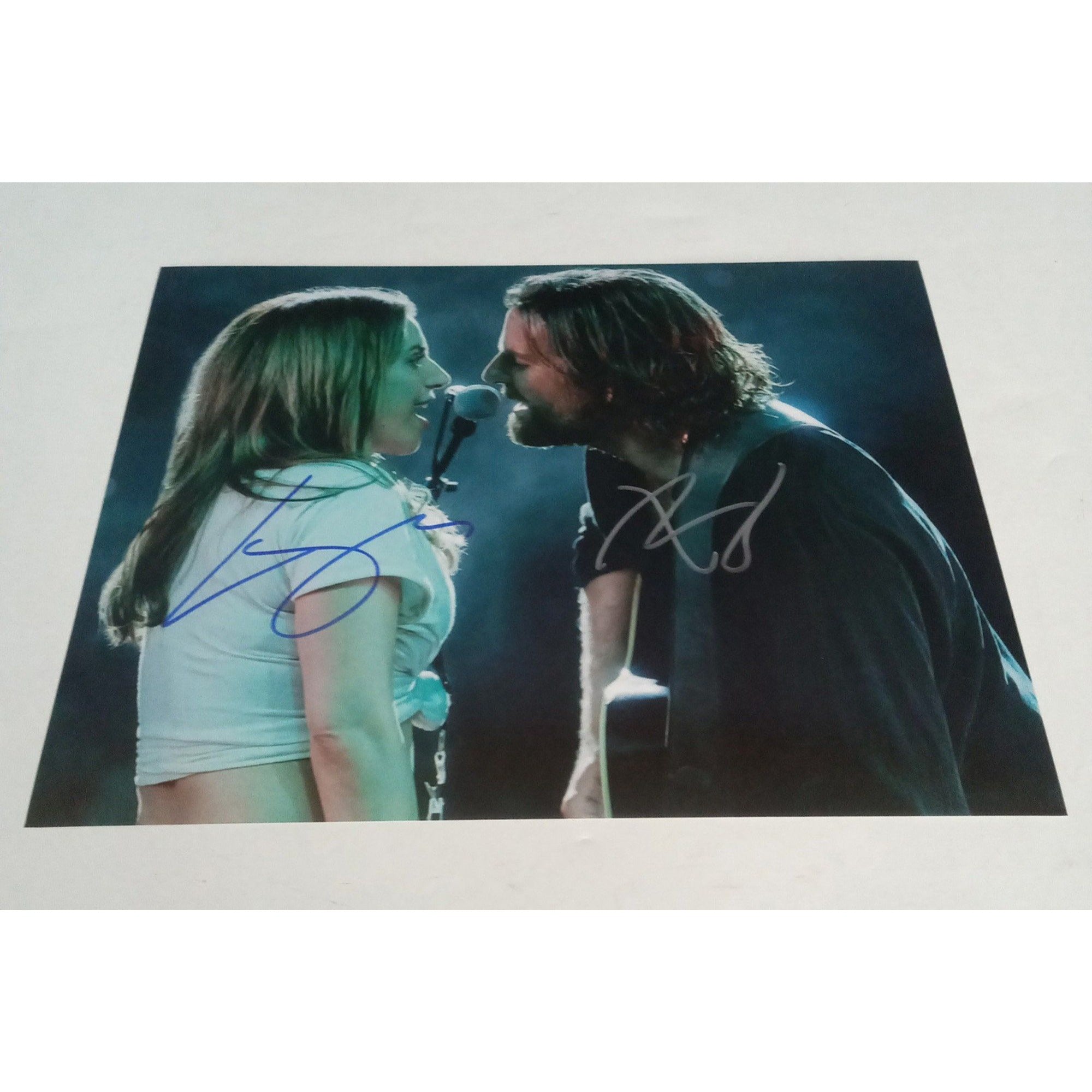 A Star is Born Lady Gaga and Bradley Cooper 8 by 10 signed photo with proof