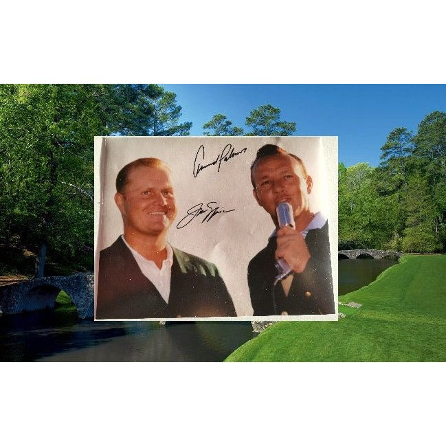 Jack Nicklaus and Arnold Palmer 8 x 10 sign photo with proof