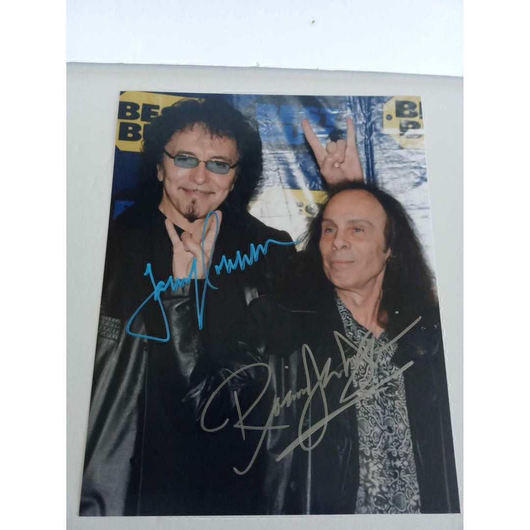 Tony Iommi and Ronnie James Dio 8 by 10 signed photo with proof - Awesome Artifacts 