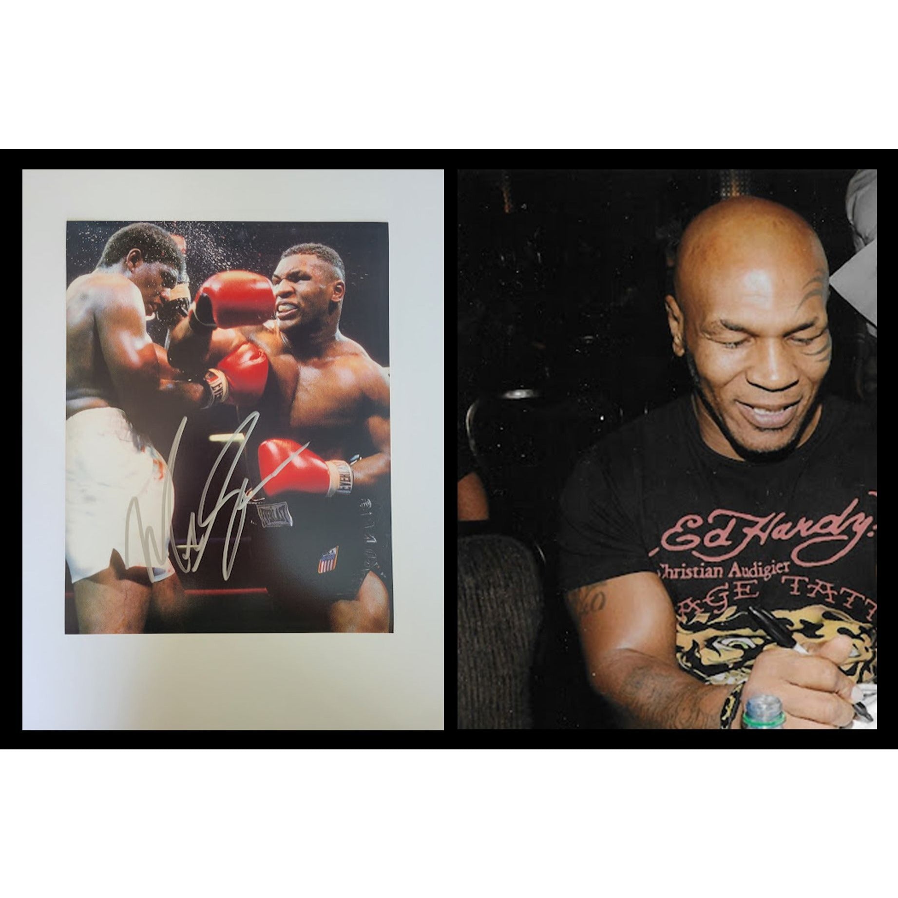 Mike Tyson 8 by 10 photo signed with proof
