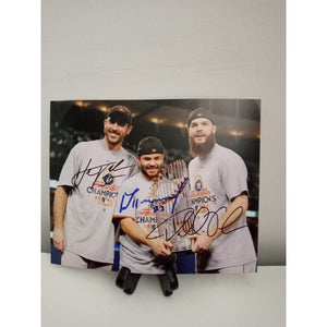 Jose Altuve Dallas keuchel and Justin Verlander 8 x 10 signed photo