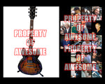 Load image into Gallery viewer, Chris Cornell, David Grohl, David Bowie, Eddie Vedder, 30 Rock Legends hollow-body signed guitar with proof

