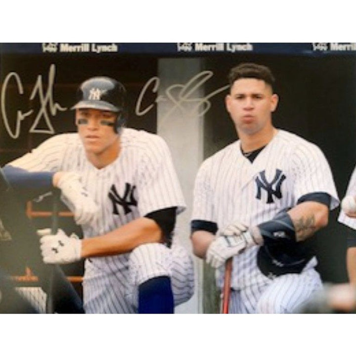 Aaron judge and Gary Sanchez New York Yankees 8 x 10 photo signed with proof