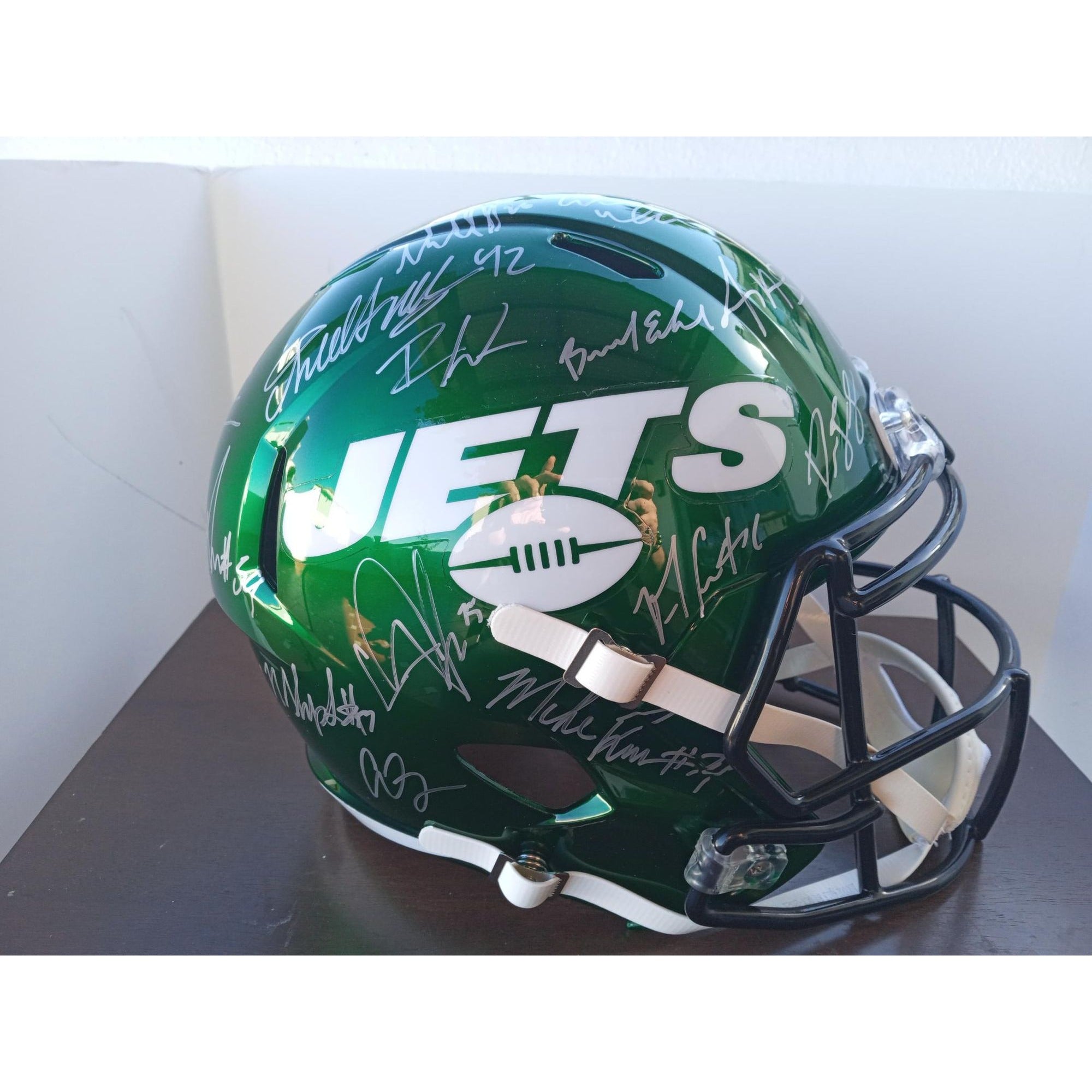 Zach Wilson New York Jets Signed Green Full Size Replica Speed Helmet