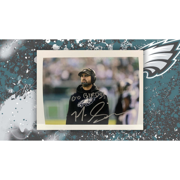 Nick Siriani " Go Birds" Philadelphia Eagles 5x7 photo signed with proof with free acrylic frame