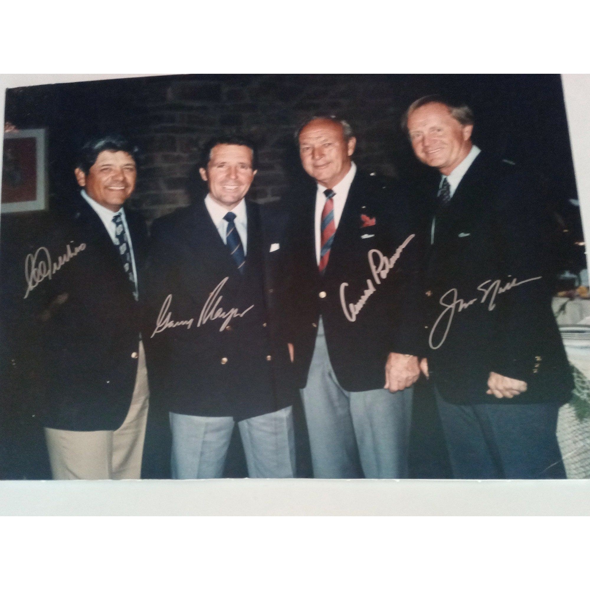Jack Nicklaus, Arnold Palmer, Lee Trevino and Gary Player 16 x 20 with proof