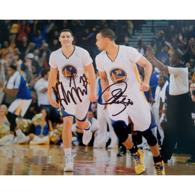 Golden State Warriors Klay Thompson and Stephen Curry 8 x 10 signed photo with proof