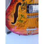 Load image into Gallery viewer, Aerosmith, Bon Jovi, Van Halen, Kiss, Poison, Motley Crue, Styx, incredible guitar signed with proof
