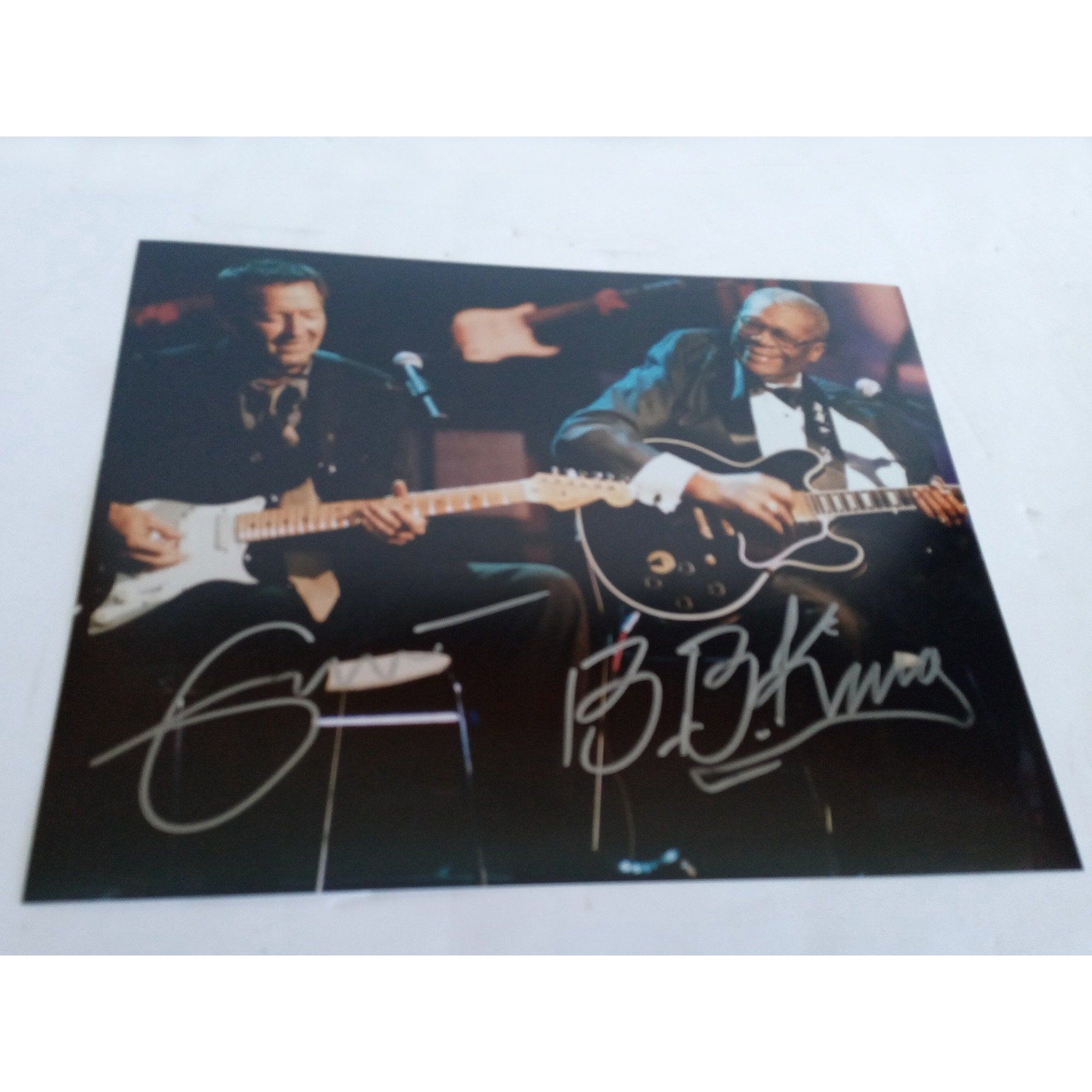 Eric Clapton and B.B. King 8 x 10 signed photo with proof