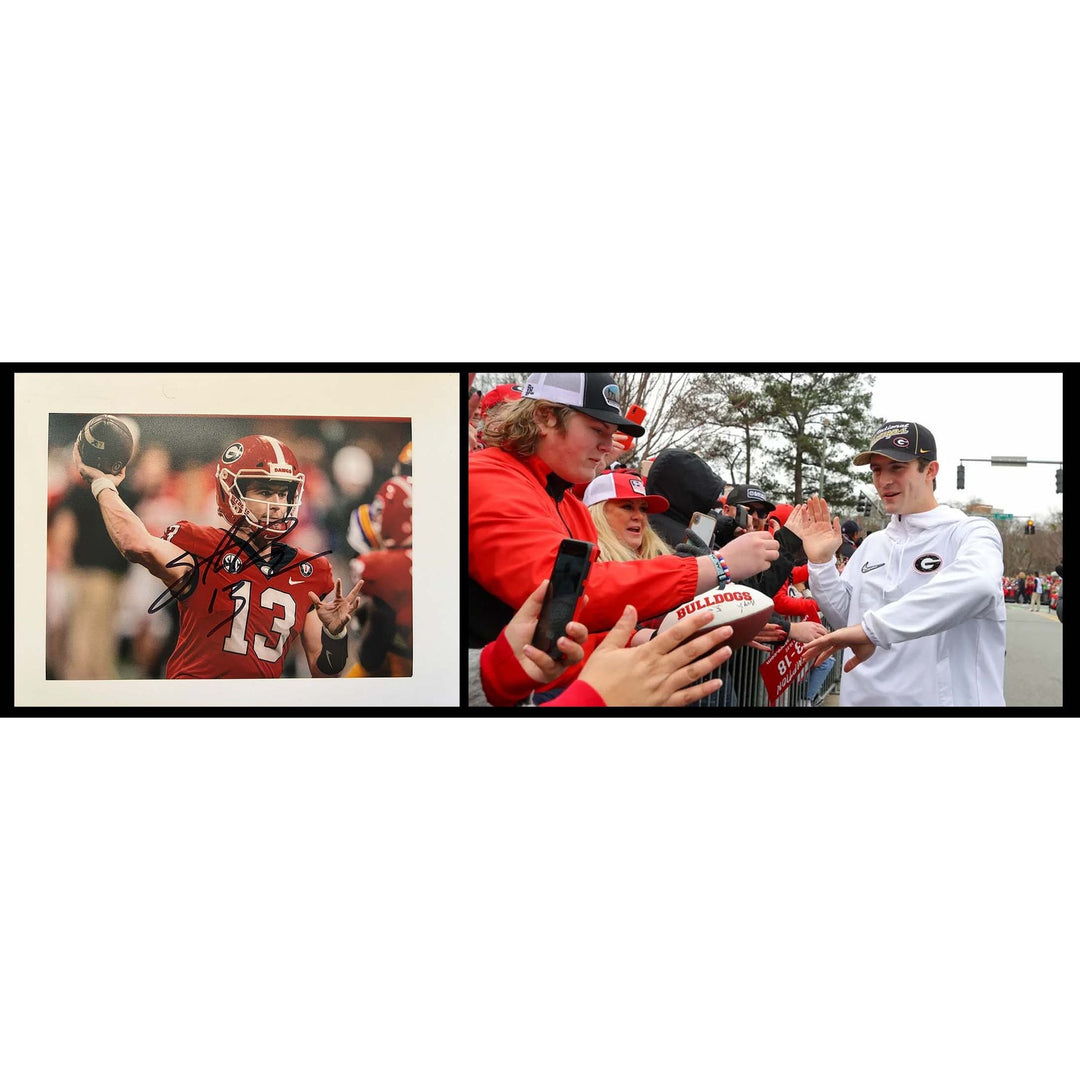 Stetson Bennett Georgia Bulldogs 5x7 photo signed with proof