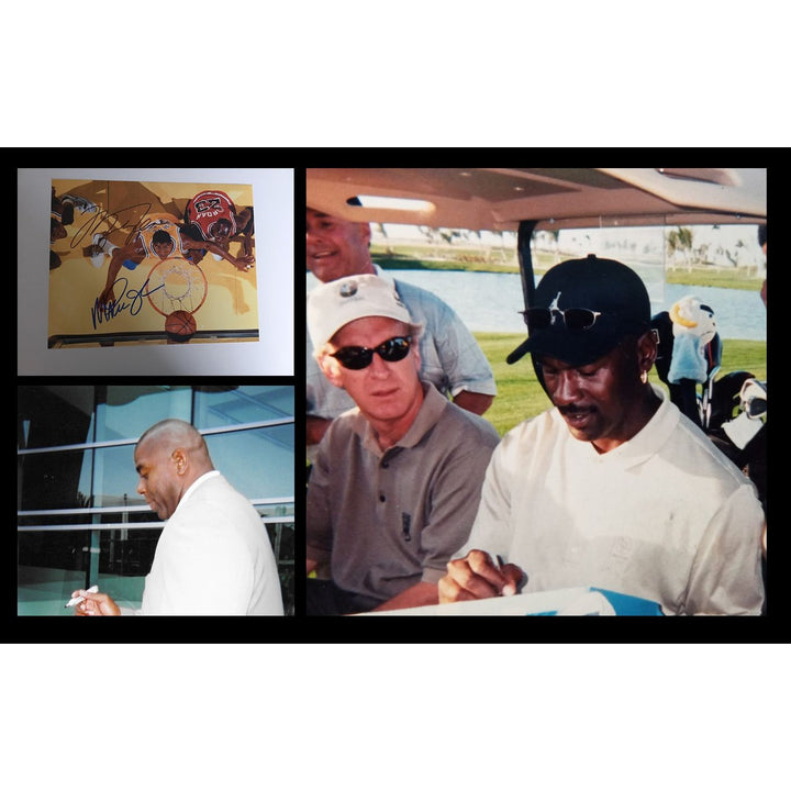 Michael Jordan and Earvin "Magic" Johnson 8 x 10 photo signed with proof