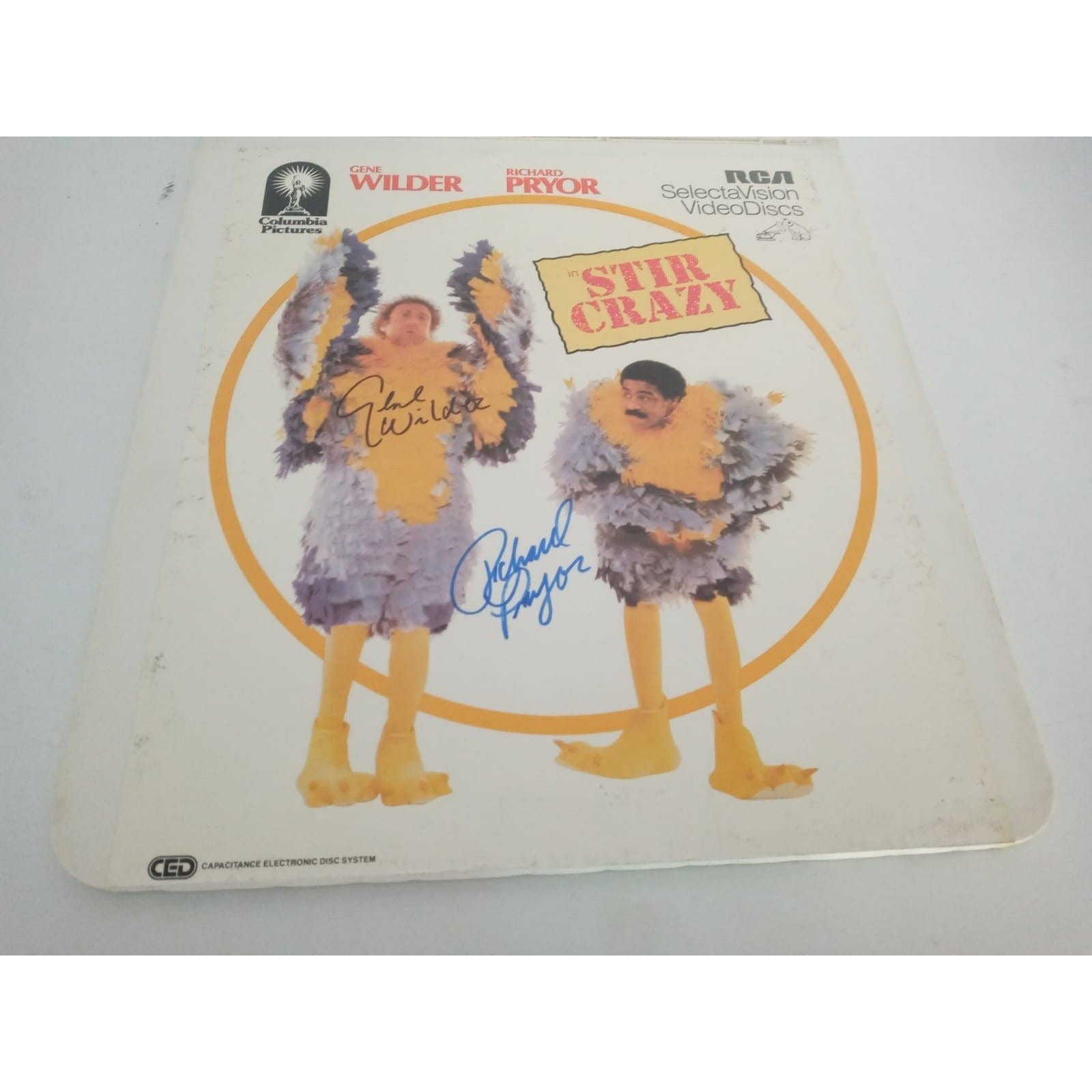 Richard Pryor Gene Wilder Stir Crazy signed video disc with proof