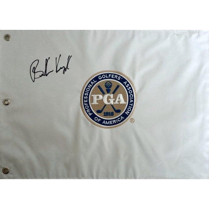 Brooks Koepka PGA golf star embroidered flag sign with proof