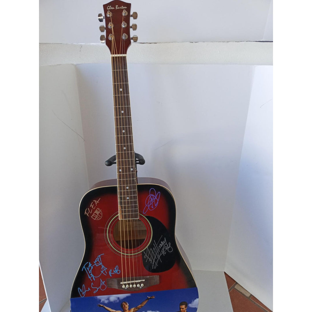 Anthony Kiedis flea Chad Smith Red Hot Chili Peppers One of a Kind acoustic guitar signed with proof