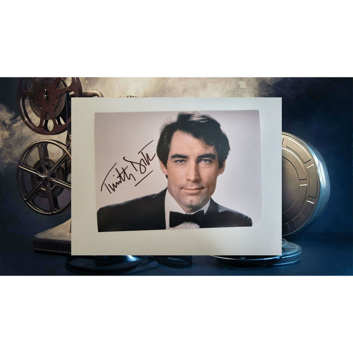 Timothy Dalton 5 x 7 photograph signed