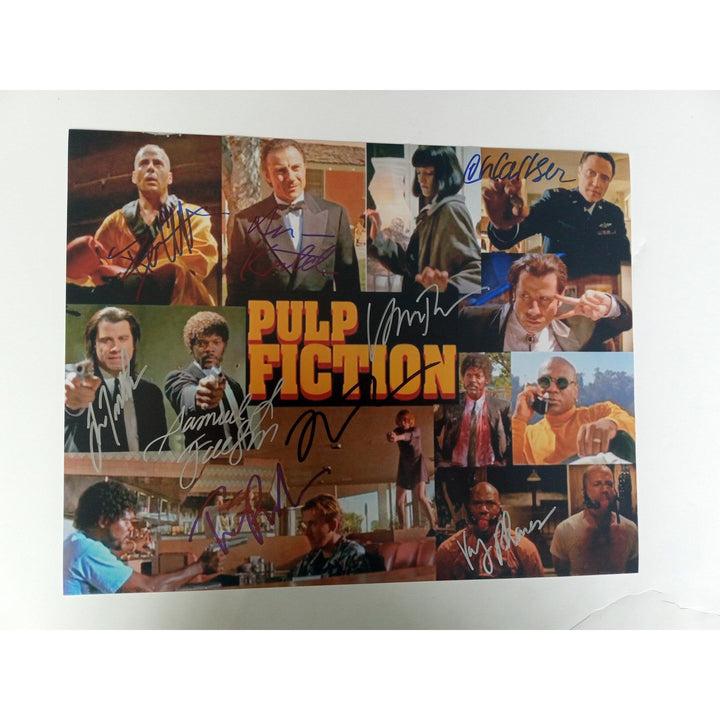 Pulp Fiction Quentin Tarantino, Uma Thurman, Harvey Keitel 11x14 signed with proof - Awesome Artifacts 