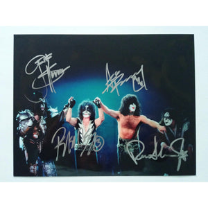 Gene Simmons Paul Stanley Peter Criss Ace Frehley 8 by 10 signed photo